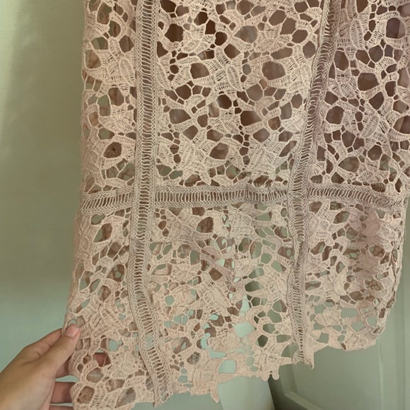 Fashion nova lace,crochet mauve dress - Picture 2 of 6